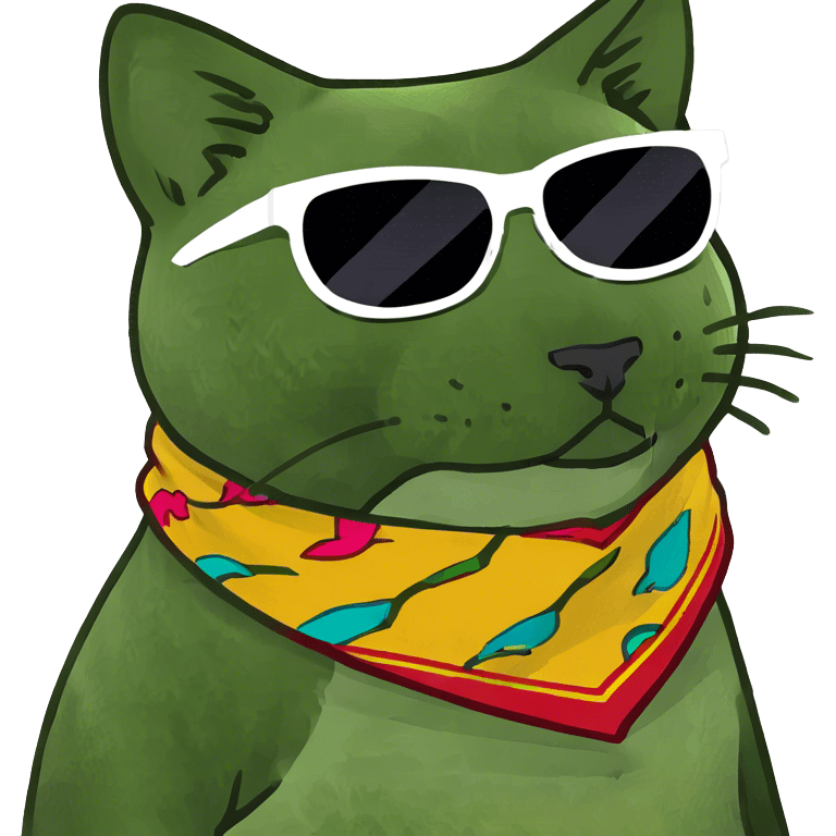 Cat with sunglasses emoji