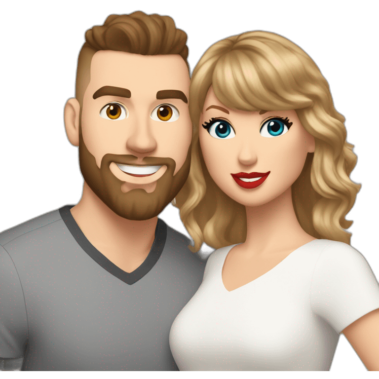 Taylor swift and Travis kelce emoji