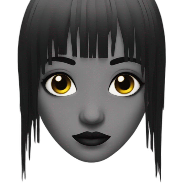 Goth with fringe emoji