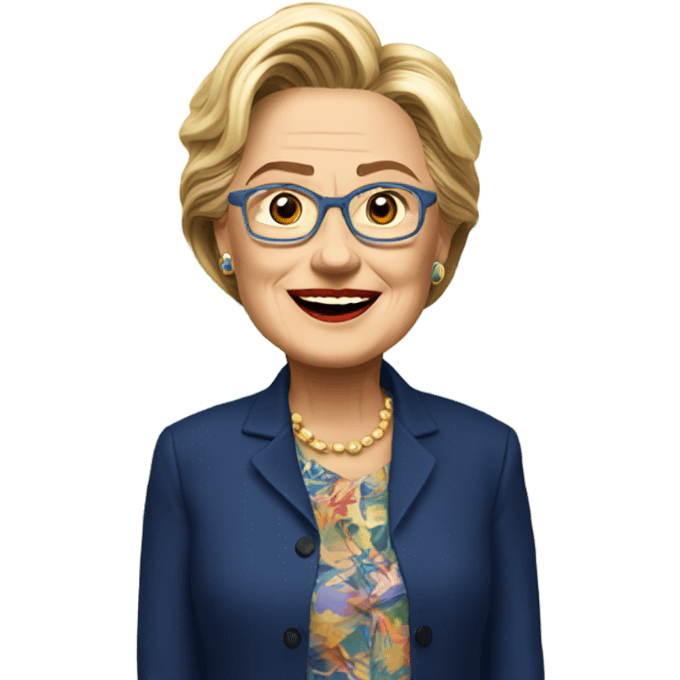 Clinton on an island  emoji