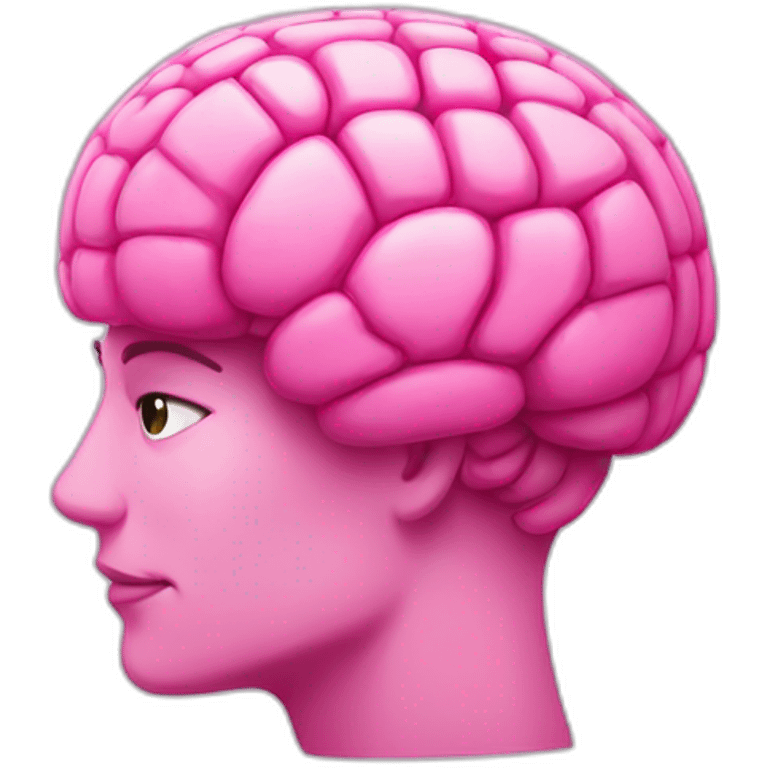 Cerebro color rosa emoji