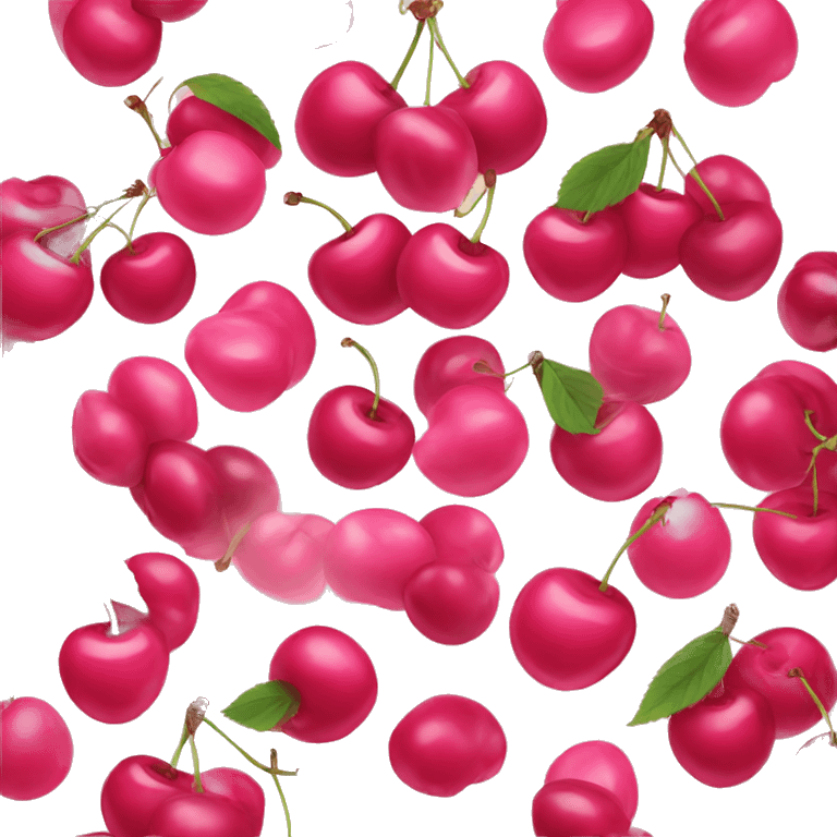 pink cherries emoji