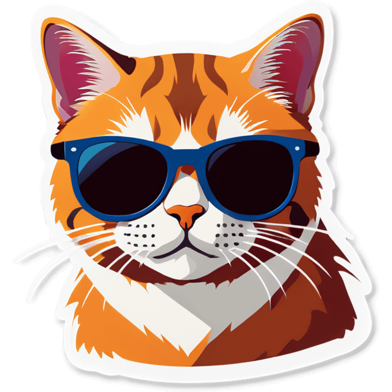 Cat with sunglasses emoji