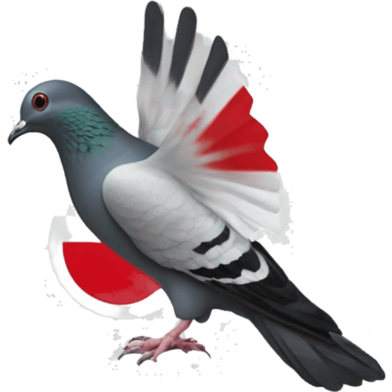 Pigeon Japanese flag  emoji