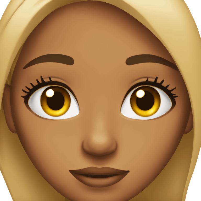 tan girl with lashes emoji