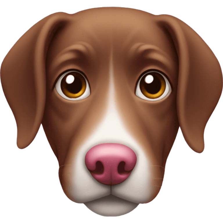 pink nose dog emoji