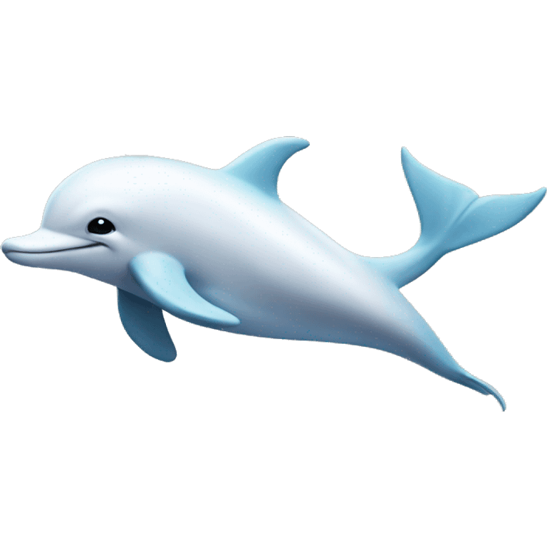 White dolphin with angel wing emoji