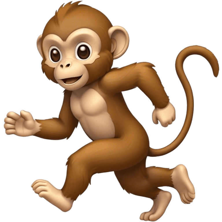 Monkey running emoji