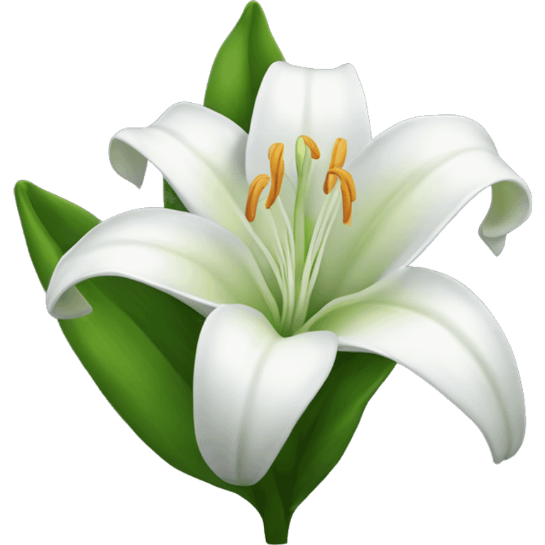 Cute white lily of the valleys of  emoji