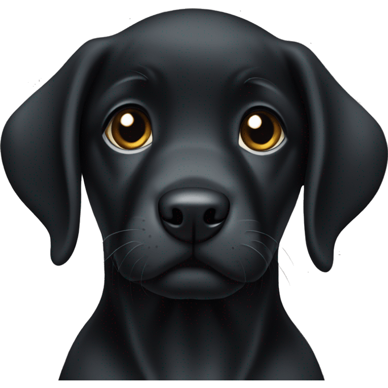 Black Labrador puppy emoji