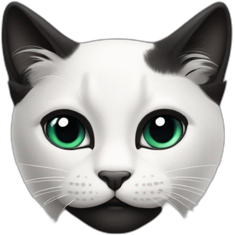 Gato blanco y negro con una corona emoji