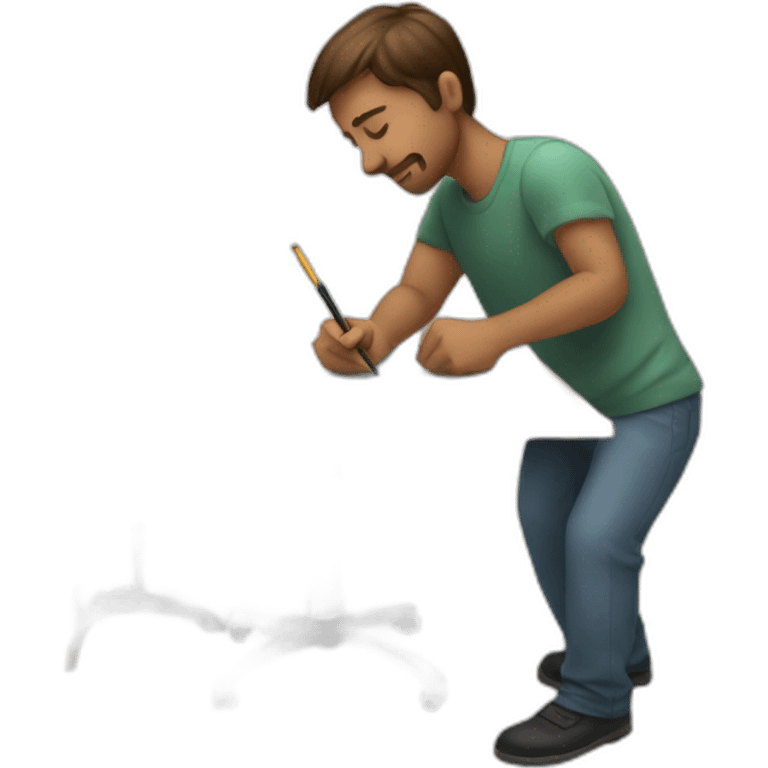 A person drawing on his drawing table  emoji