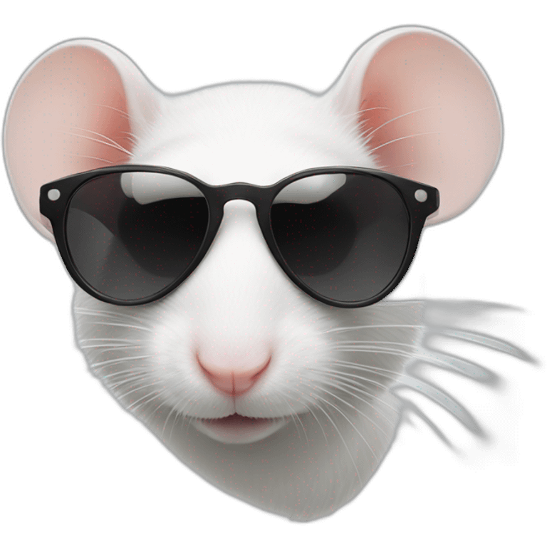 white rat in sunglasses emoji