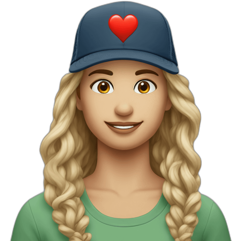 I ❤️ bandy trucker hat emoji