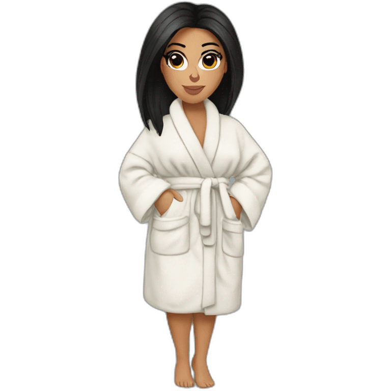 Kim kardashian in a bathrobe emoji