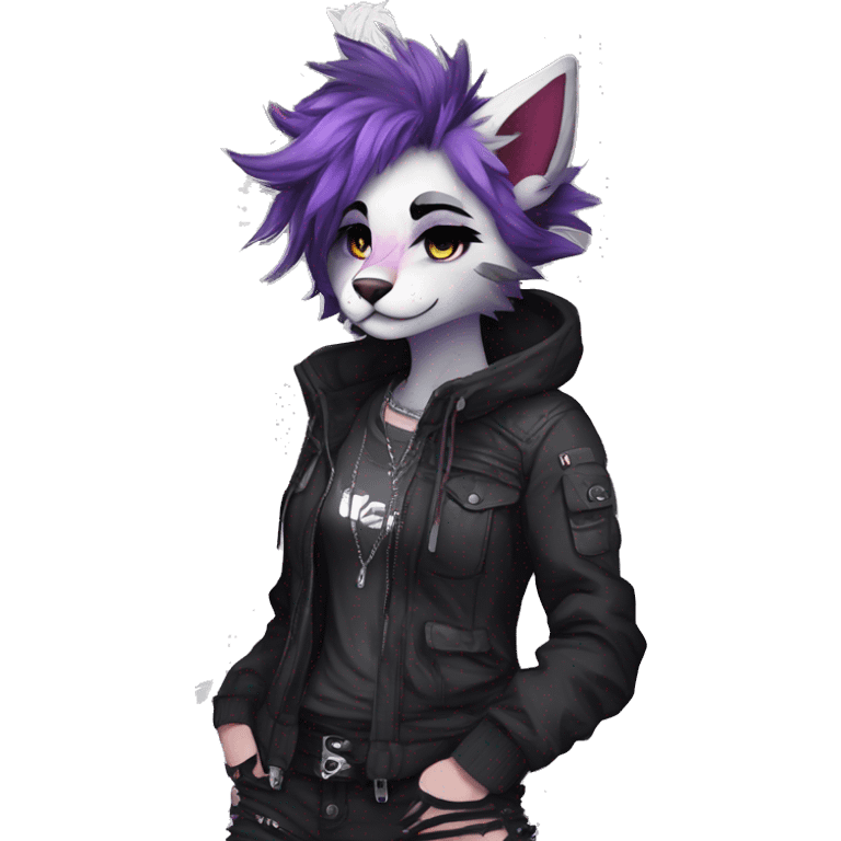 Edgy cute modern punk techwear anthro furry by Falvie, LiLaiRa, AngieWolf emoji