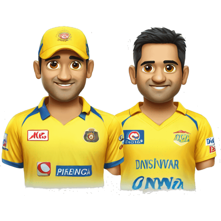 Ms dhoni in csk jersey  emoji