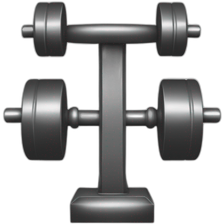 emoji of a dumbbell only with outlines and white outlines emoji