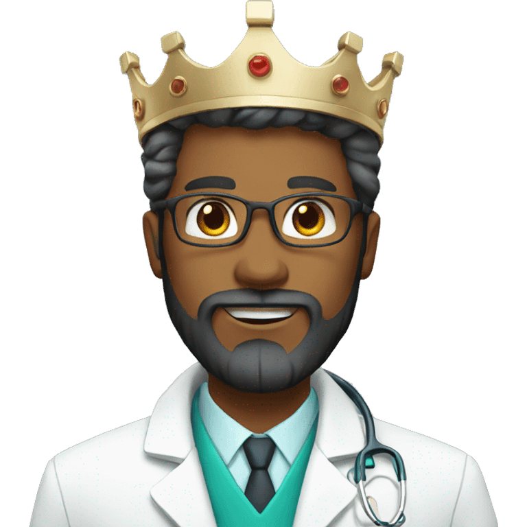 doctor with a crown and beard emoji