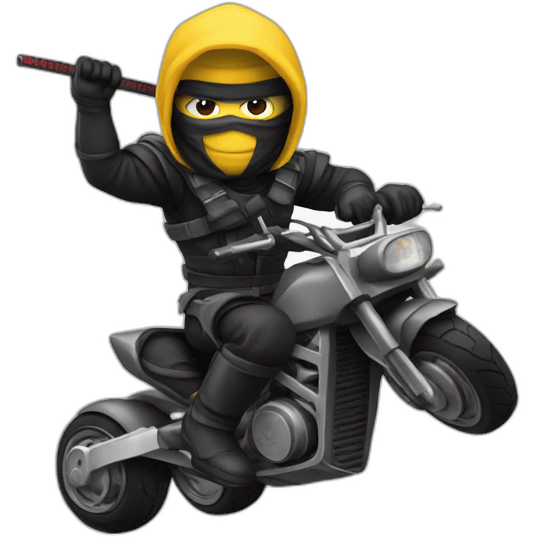 Ninja sur moto emoji