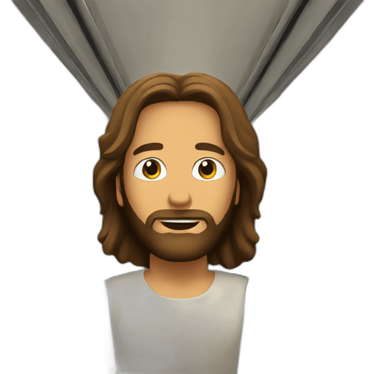 Jesus on a train emoji