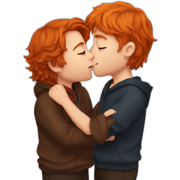 Harry Potter Kissing Ron Weasley emoji