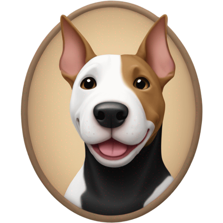 Bull terrier oval head black light brown emoji