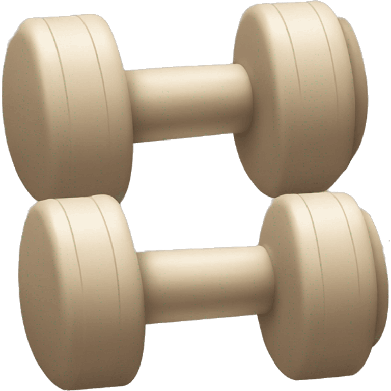 beige dumbbells emoji