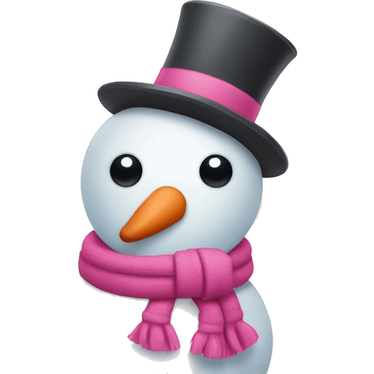 pink snowman emoji