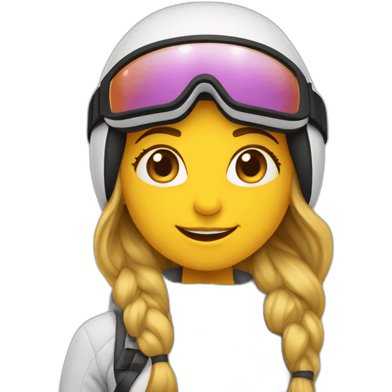 skiing woman emoji