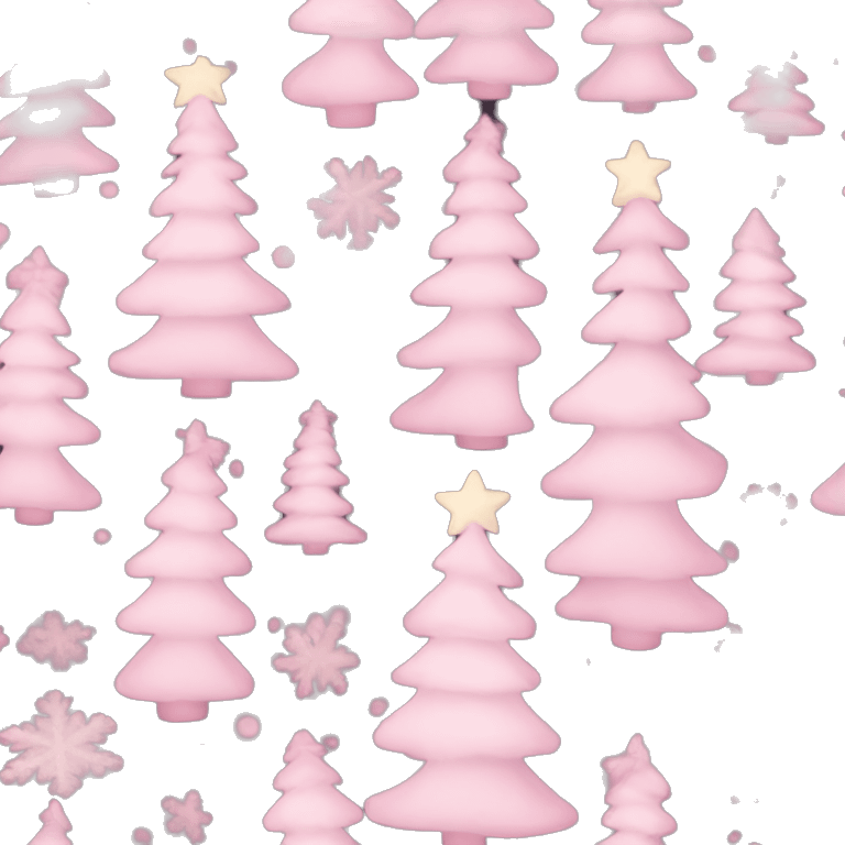 pastel pink christmas tree emoji