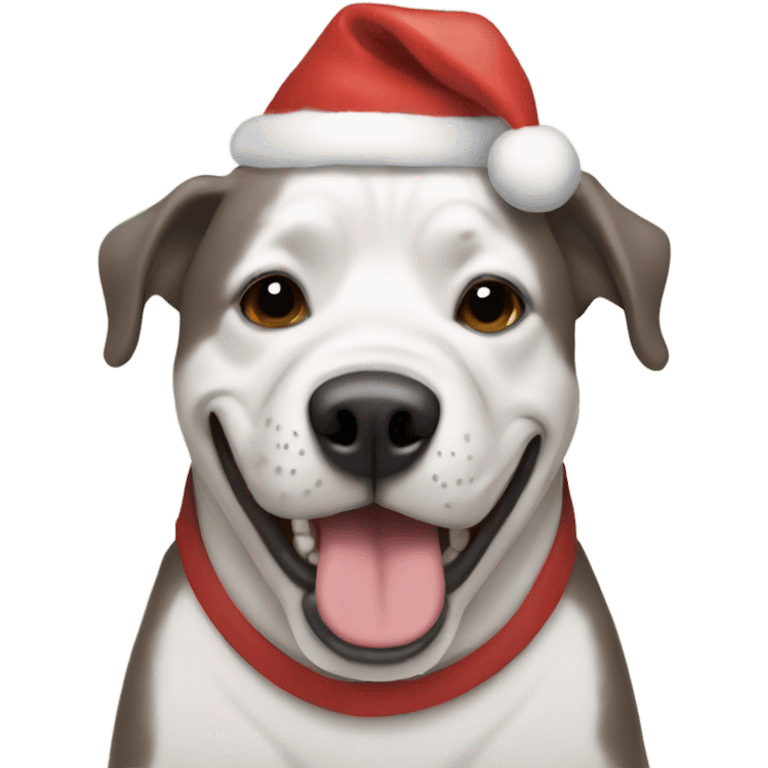  Bully dog saying merry Christmas  emoji