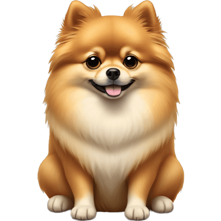 Pomeranian meditating emoji