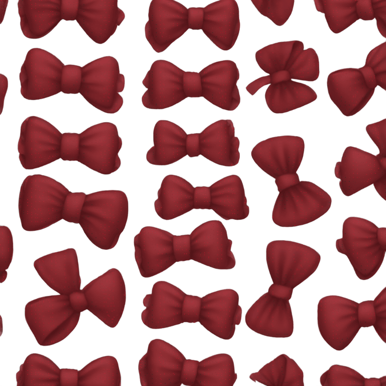 Dark red bow emoji