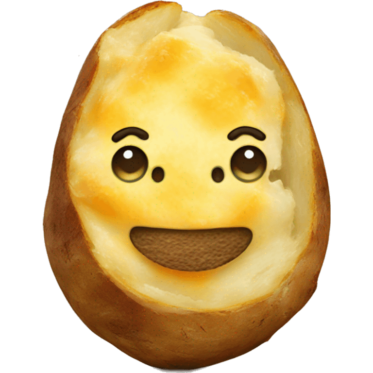 Baked potato smiley emoji