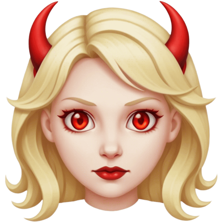 Blonde Lady devil  emoji