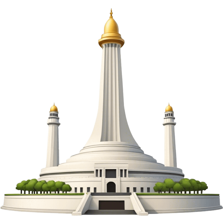 Cinematic Realistic Monas Landmark Emoji, depicted as the iconic National Monument rendered with crisp architectural detail and dynamic, urban lighting. emoji