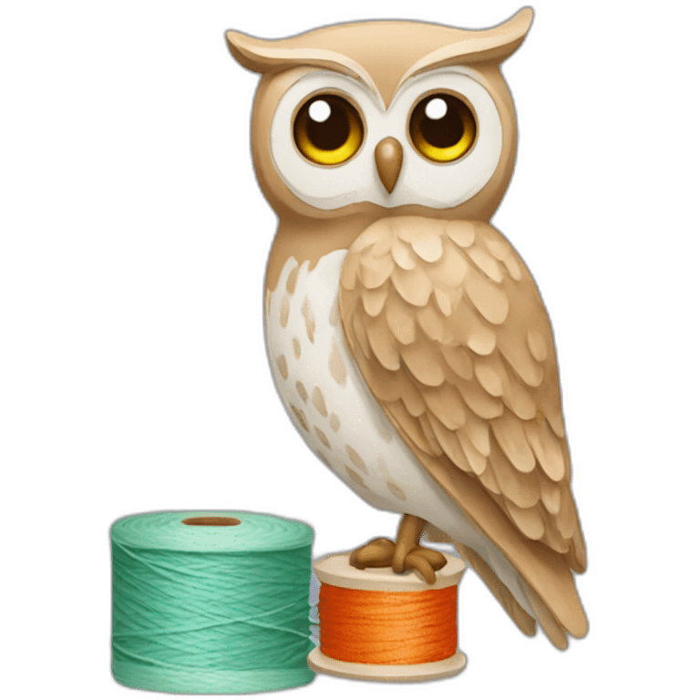 Sewing owl emoji