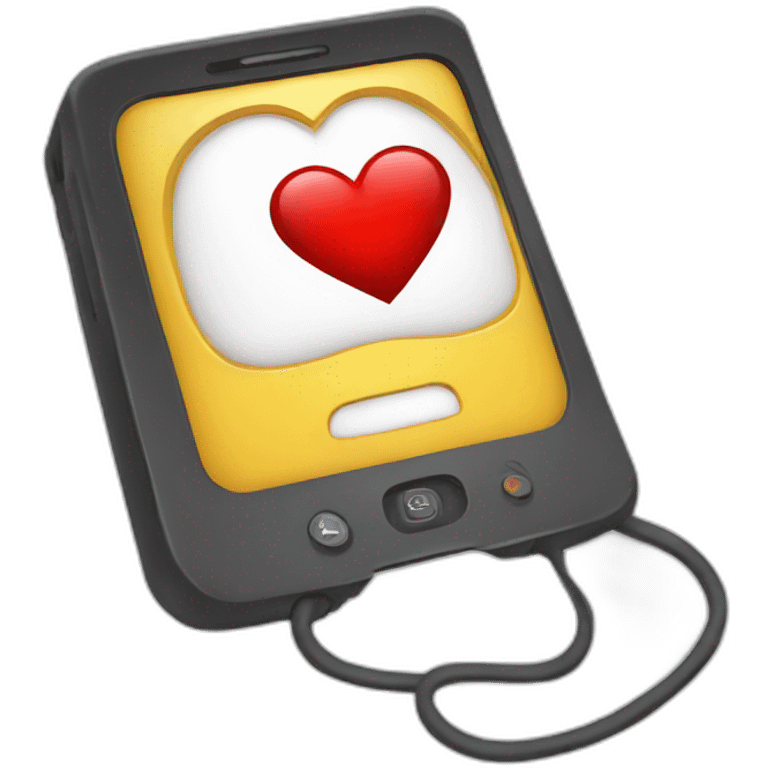 Heart with phone emoji