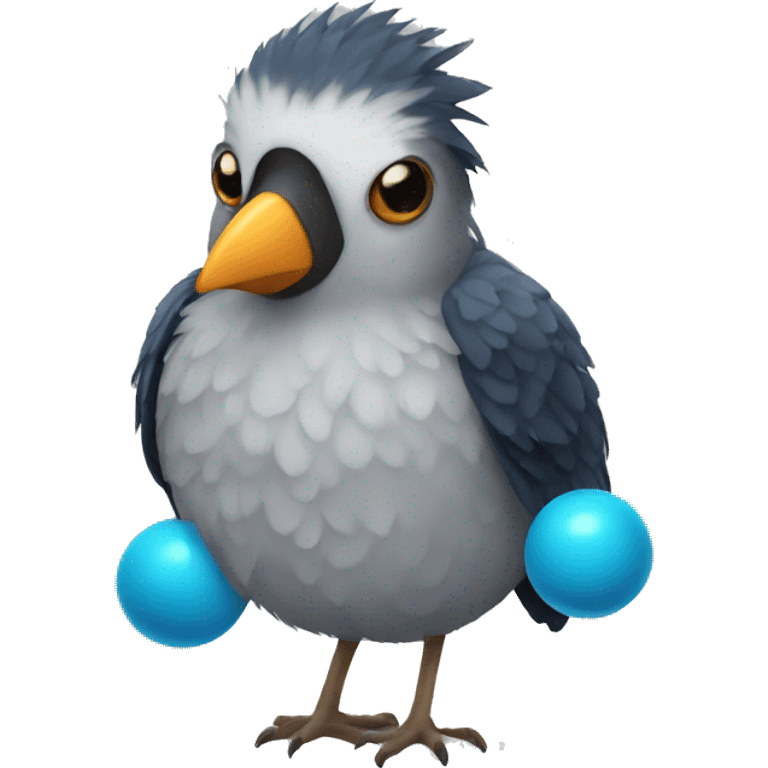 Bird with balls emoji