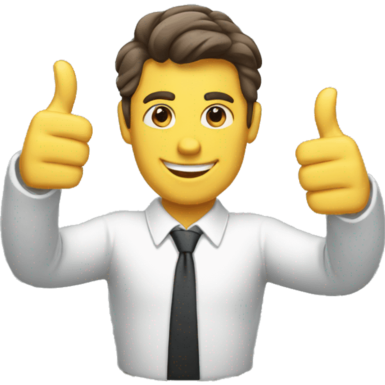 businessman thumbs up emoji