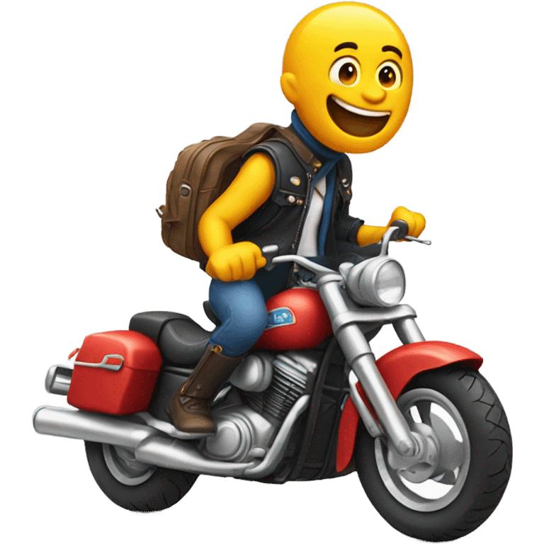 Emoji on motorcycle  emoji