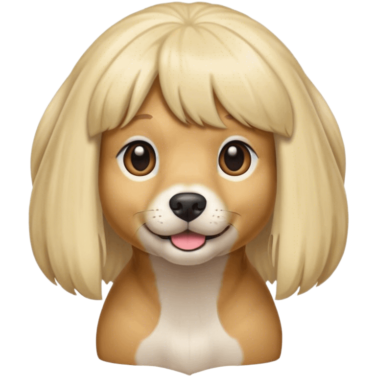 Dog With a wig emoji