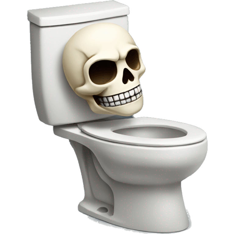 skull with toilet emoji