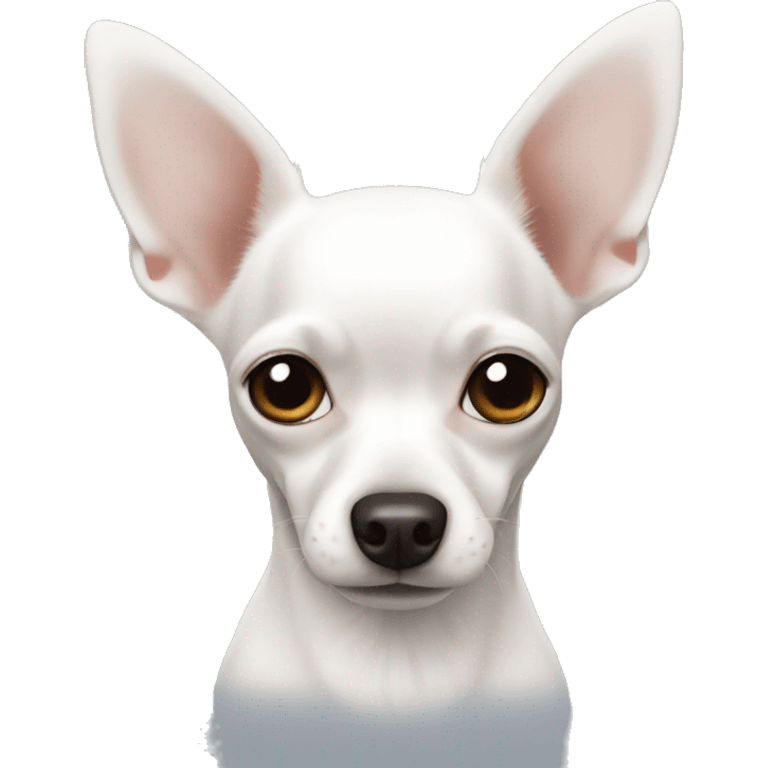 white chihuahua with dark ears emoji