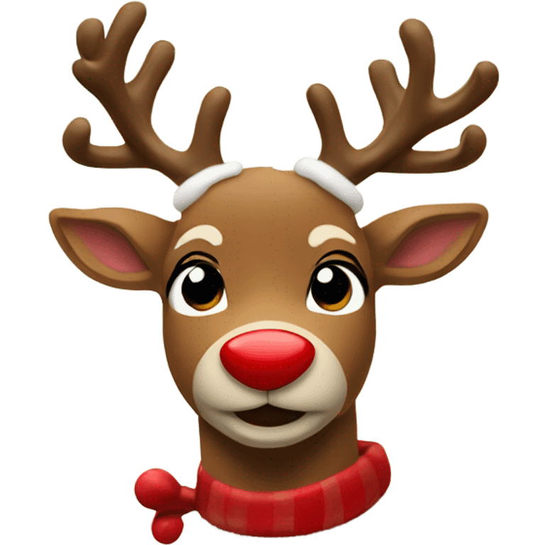 rudolph with merry christmas emoji