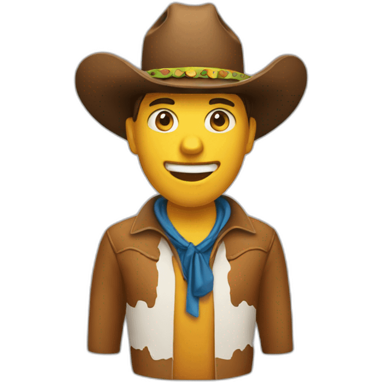 Cowboy-in-burger emoji