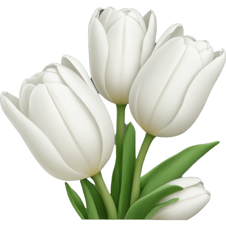 white tulips emoji