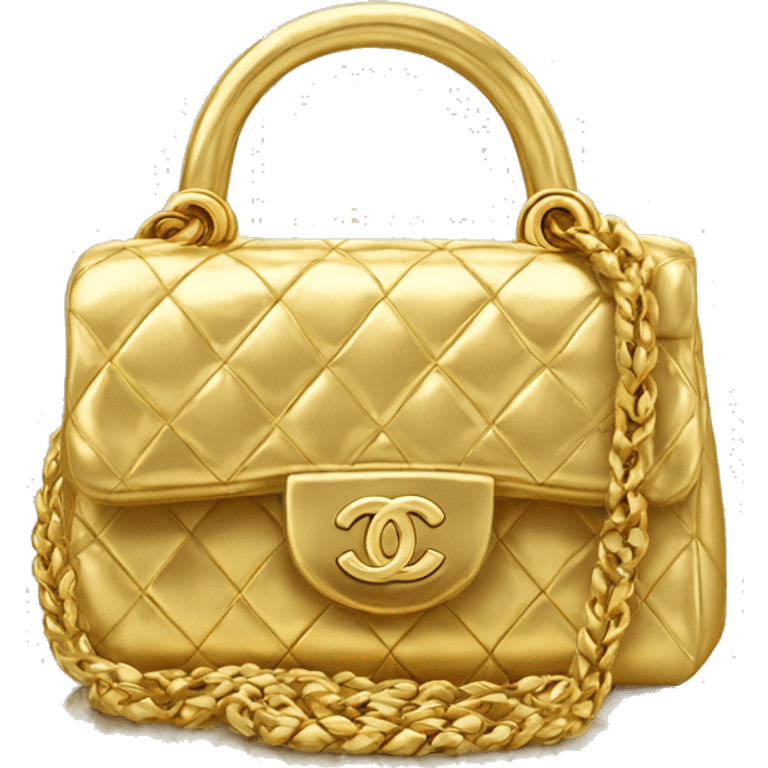 Gold Chanel bag  emoji