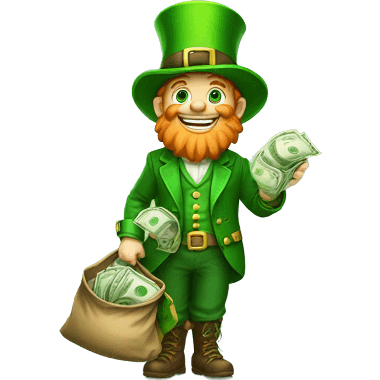 leprechaun with bag of money emoji